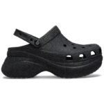 crocs glitter negro plataforma
