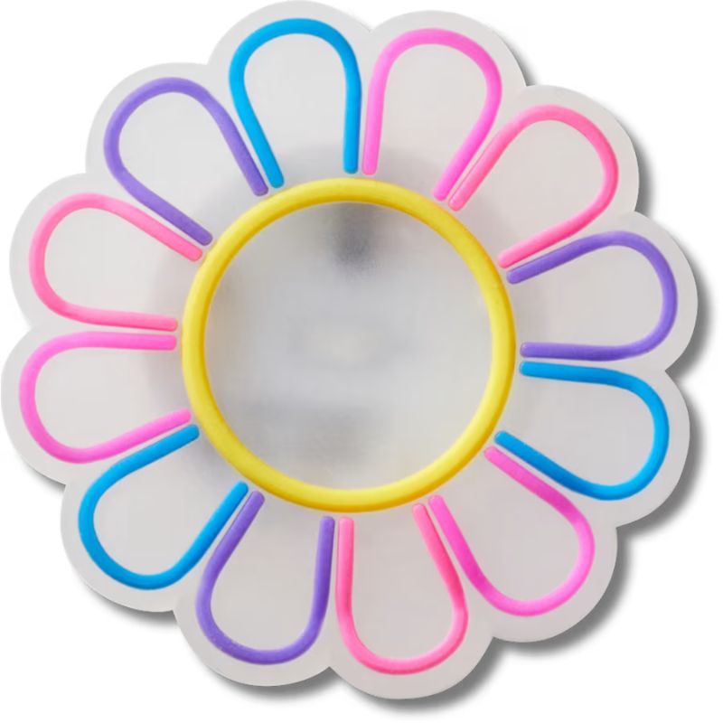 Jibbitz Flor arcoíris iluminada PERU jibbitz flor arcoiris iluminada