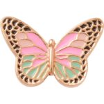 Jibbitz Mariposa colorida elevada